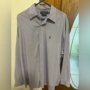 Ralph Lauren Men's Elegant Blue Dress Shirt